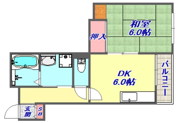 ヴィラオークラの物件間取画像